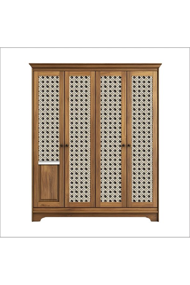Hasır Rattan Desenli Kendinden Yapışkanlı Laminasyonlu Dolap, Şifonyer Kaplama Folyosu - 5