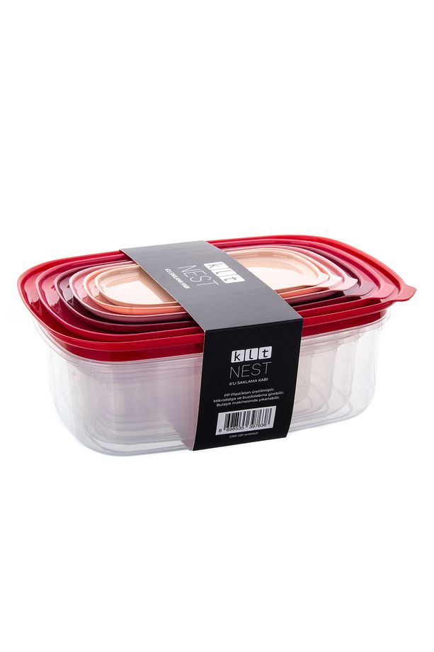 Nest Saklama Set Kırmızı 12 Parça - 2