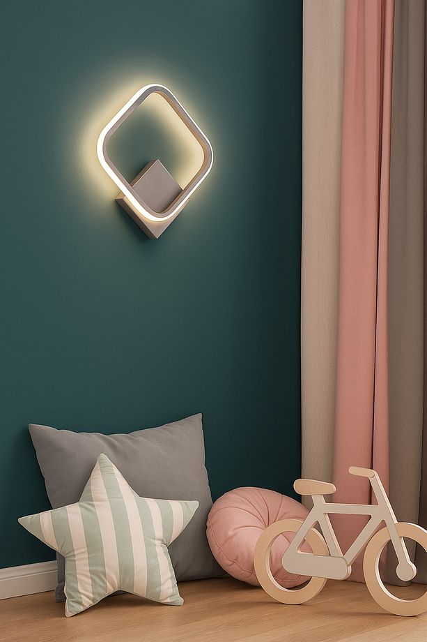Nemo Modern Tasarım Gri Renk Gün Işığı Ledli Banyo - Mutfak - Salon Ledli Duvar Tekli Aplik - 1