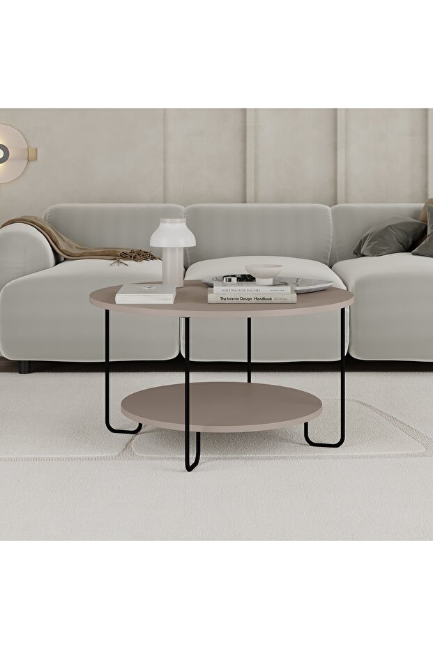 Corro Modern Coffee Table Mocha Grey Multipurpose H 45cm Light Mocha