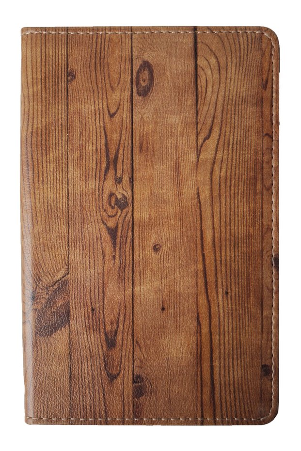 Wooden Pattern Storage Account Desk Mat 14X21 cm (Budaklı) | Durable - for Restaurant & Cafe