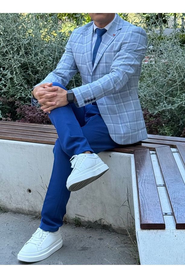 BLAZER SLIM FIT YARIM ASTARLI BLAZER TEK CEKET 7148-1 R3 - 3