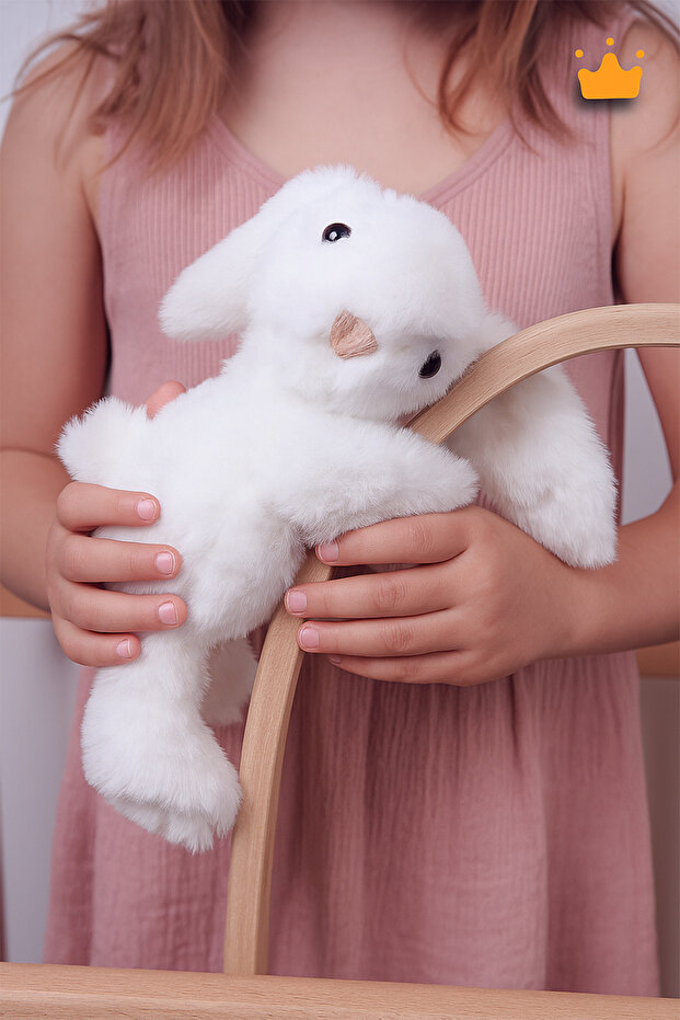 35cm Ultra Soft Plush Play and Sleep Companion - Hugging Rabbit Ecru 6021