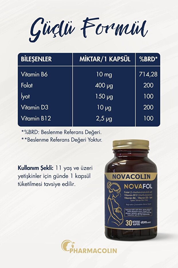 Folik Asit 30 Bitkisel Kapsül - 5