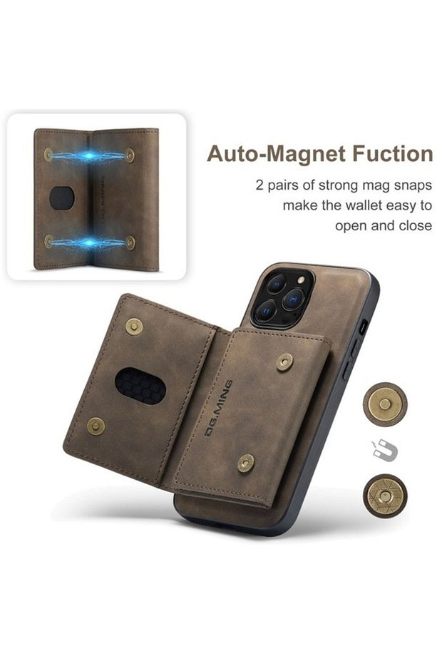 Iphone 11 DG Mıng 2 Parça Ayrılabilir Güçlü Manyetik Cüzdanlı Kılıf - 5