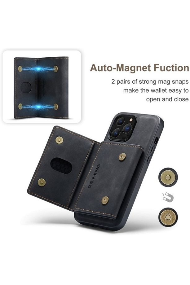 Iphone 11 DG Mıng 2 Parça Ayrılabilir Güçlü Manyetik Cüzdanlı Kılıf - 7