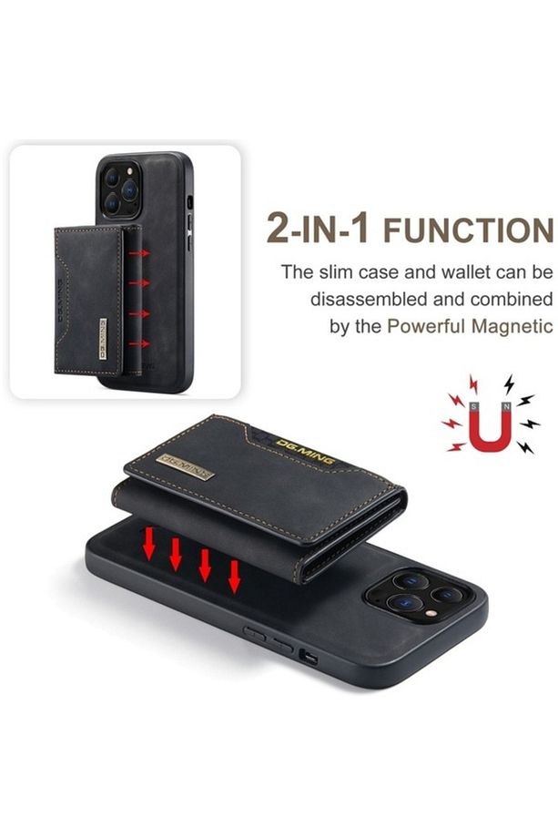 Iphone 11 DG Mıng 2 Parça Ayrılabilir Güçlü Manyetik Cüzdanlı Kılıf - 4