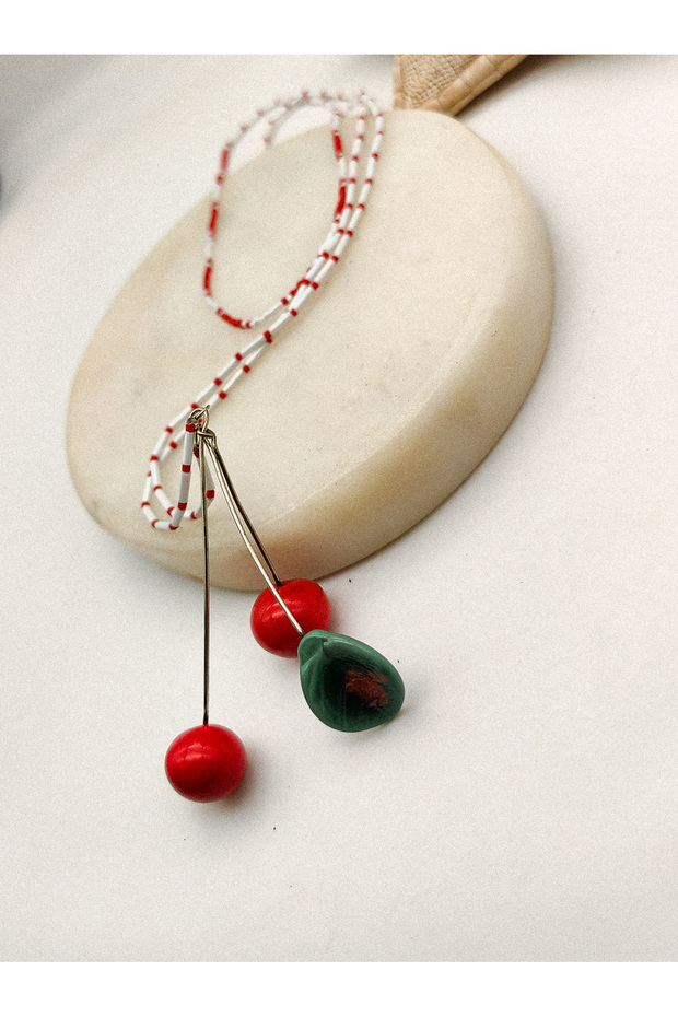 Murano Kiraz Kolye - 5