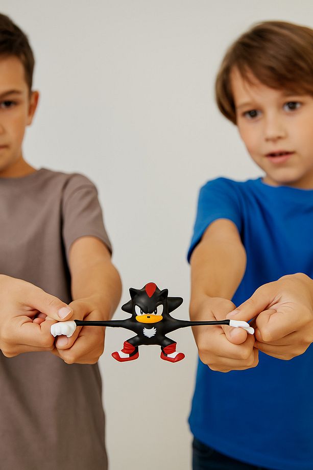 Goojitzu Squishi Esnek Uzayan Yumuşak Sonic Mini Tekli Figür - Shadow - 5 CM - 3