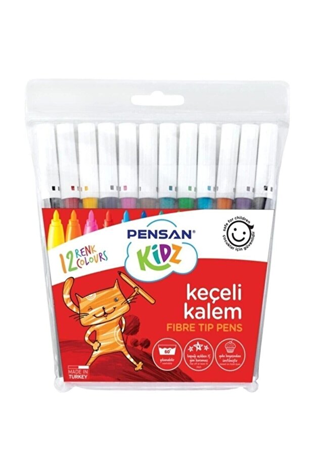 Pensan 12 Renk Keçeli Kalem