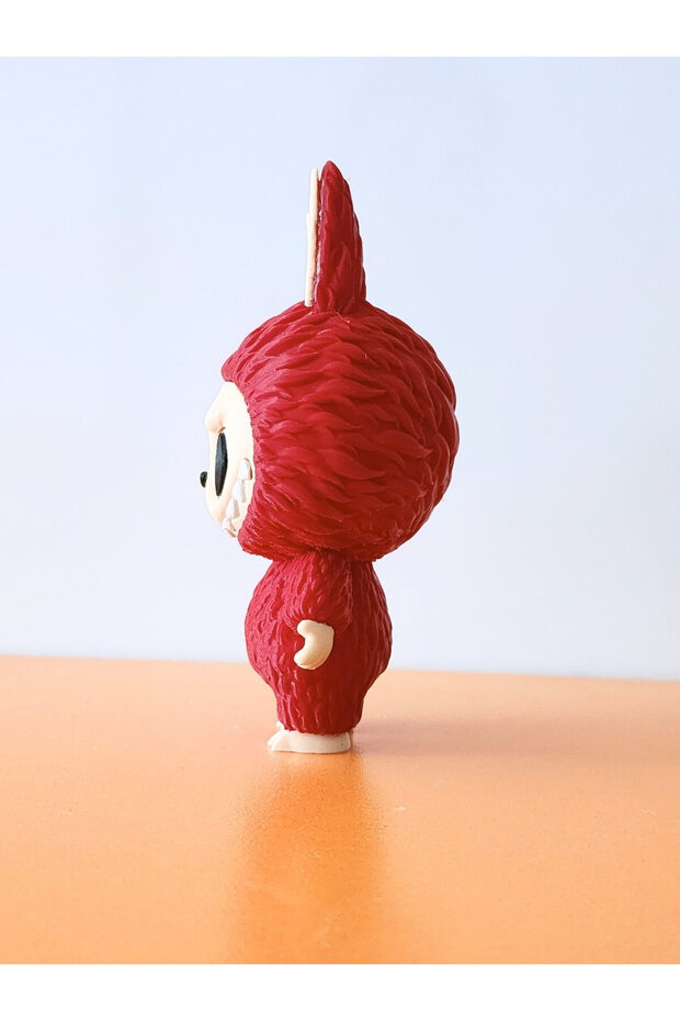 Labubu Figure - with Stand - Red - 4