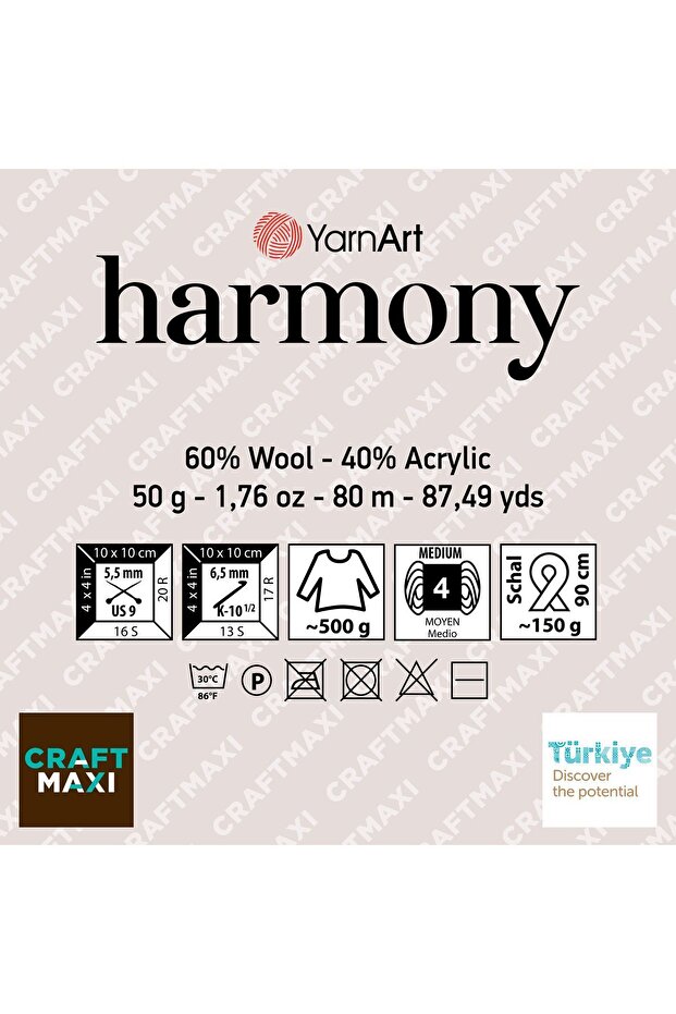 Harmony - Ebruli El Örgü Ipi Ebruli-a13 - 2