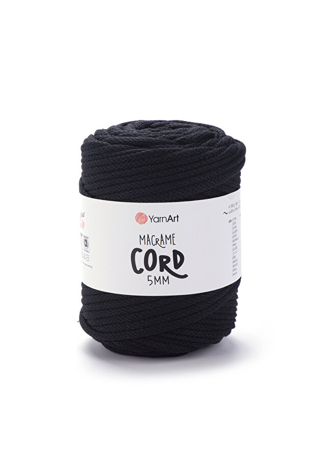 Macrame Cord 5 Mm - Macrame Hand Knitting Thread Black-750