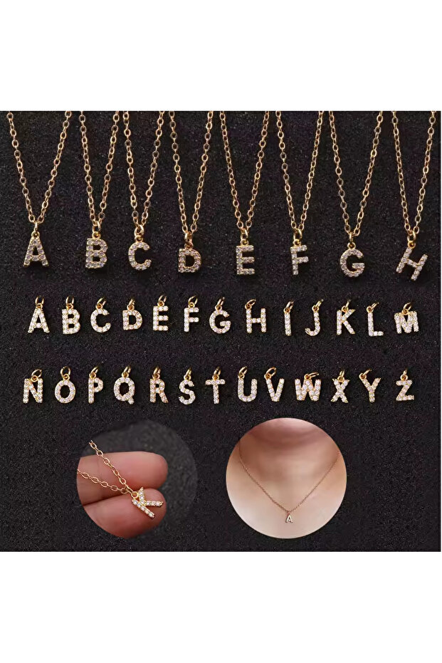 B HARFİ ÇELİK KOLYE - 4