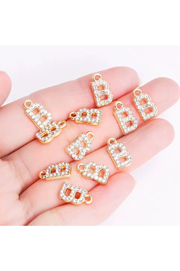 B HARFİ ÇELİK KOLYE - 2