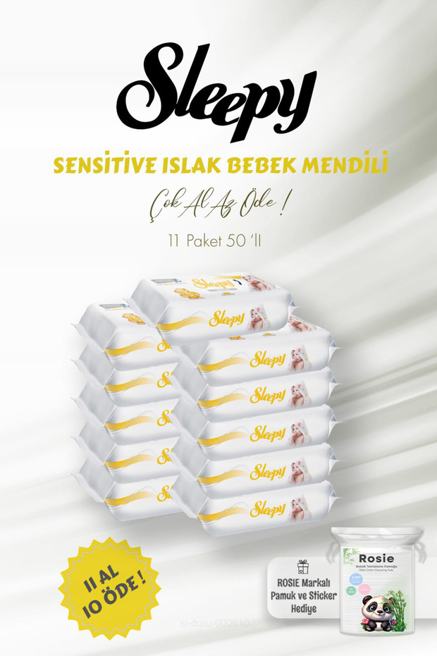 Sensitive Wet Baby Wipes Buy 11 Pay 10 50's and Rosie Baby Cleaning Cotton
