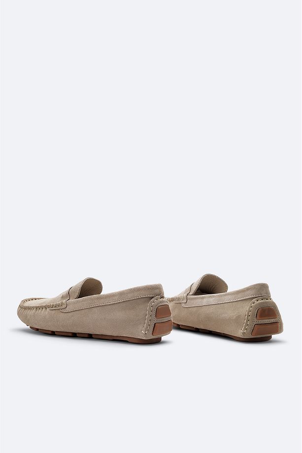 Erkek Taş %100 Süet Loafer Ayakkabı B008001 - 4