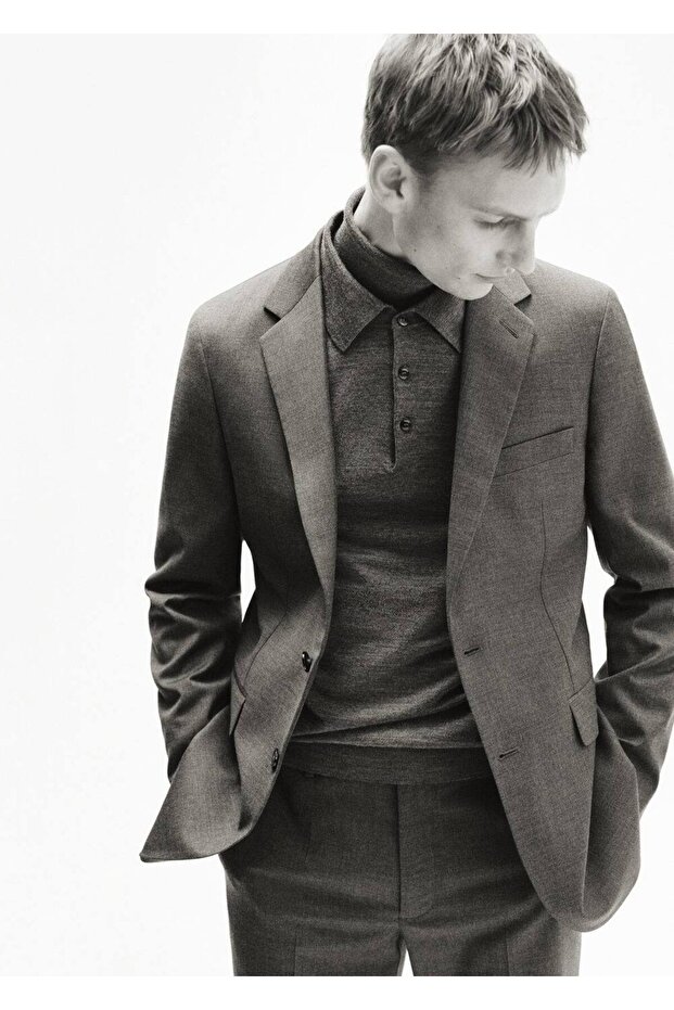 Slim fit Milan kumaş blazer ceket - 7