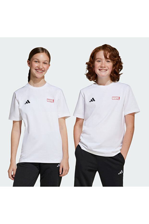 Baskılı Beyaz Erkek Çocuk T-Shirt JF3636-J MRVL MS GFX T - 1
