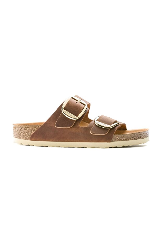 Arizona Big Buckle Cognac Slippers
