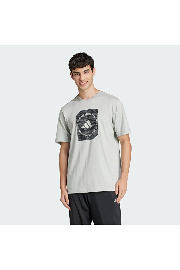 Jı6762-e M C Camo Box T Erkek T-shirt Gri - 1