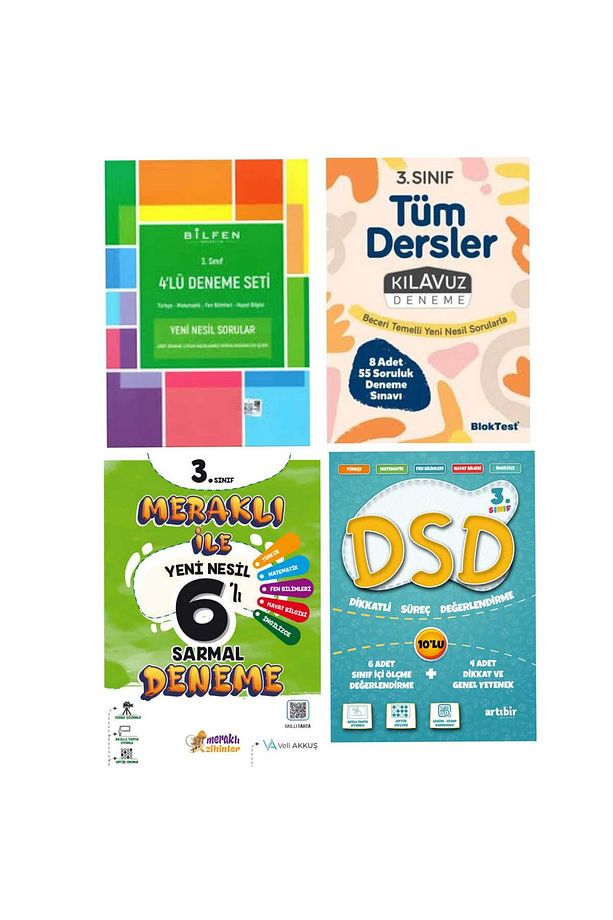 3. Sınıf Bilfen Deneme Tudem Deneme Onburda Deneme Artıbir Deneme 4 Paket - 1