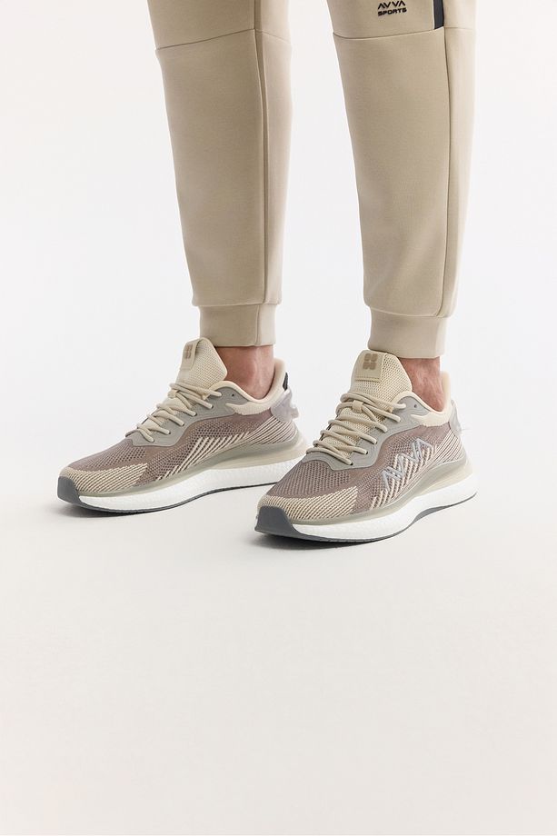 Erkek Vizon Esnek Taban Sneaker Ayakkabı A41y8027 - 6