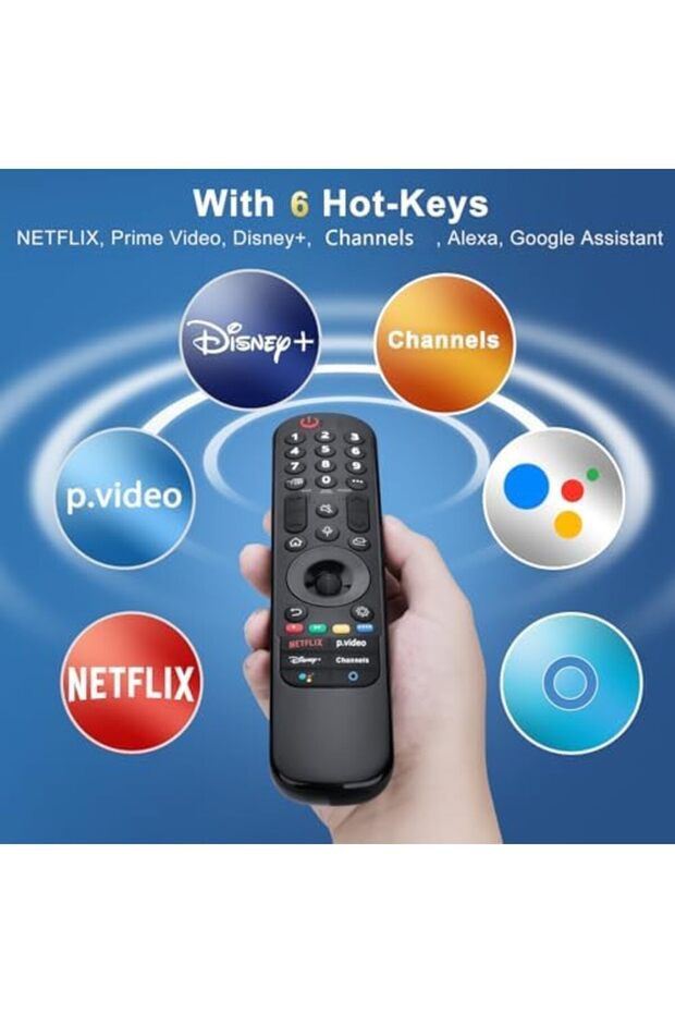 Magic Remote Control With Voice Function And Pointer, Replacement For Lg Smart Tv, Black - 6