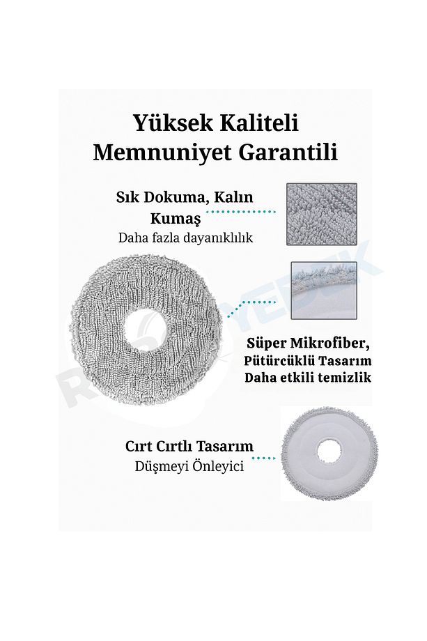 Xiaomi X20 Max X20 Pro (PLUS DEĞİL!) Uyumlu 4 Adet Mikrofiber Mop Bez - 2