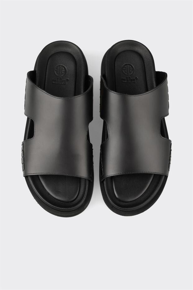 Siyah Deri Erkek Terlik - 4