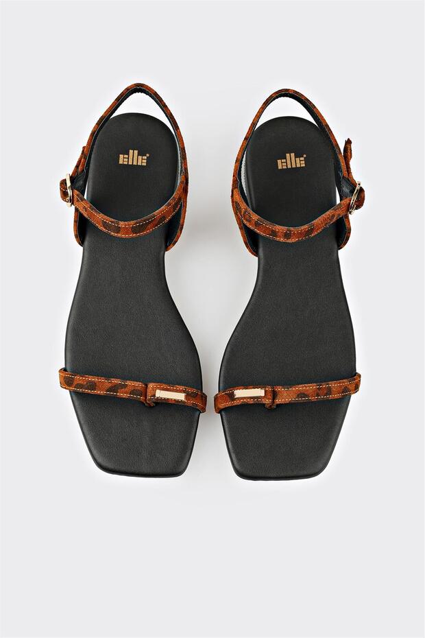 Taba Deri Kadın Sandalet - 4