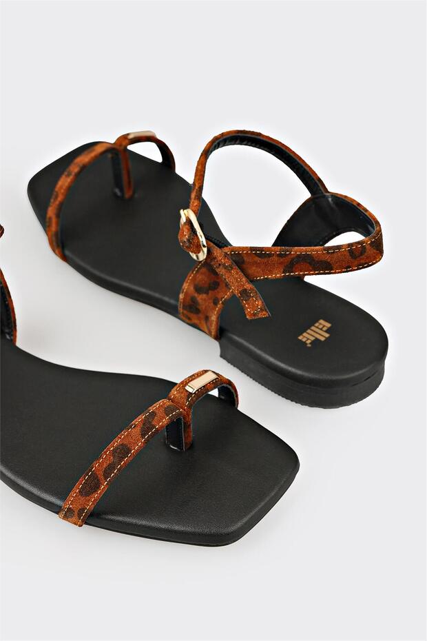 Taba Deri Kadın Sandalet - 5