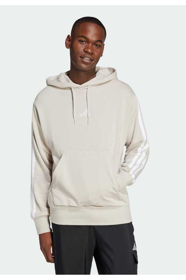 Essentials 3-Stripes French Terry Kapüşonlu Üst - 7