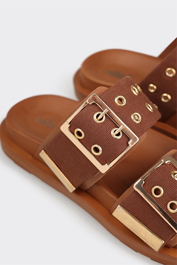 Taba Kadın Düz Terlik - 5