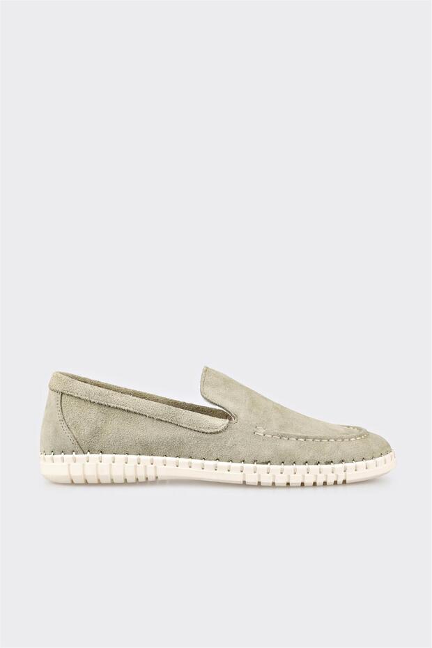 Green Leather Women's Sports Shoes