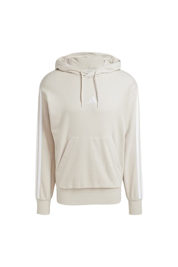 Essentials 3-Stripes French Terry Kapüşonlu Üst - 4