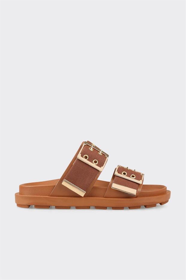 Taba Kadın Düz Terlik - 1