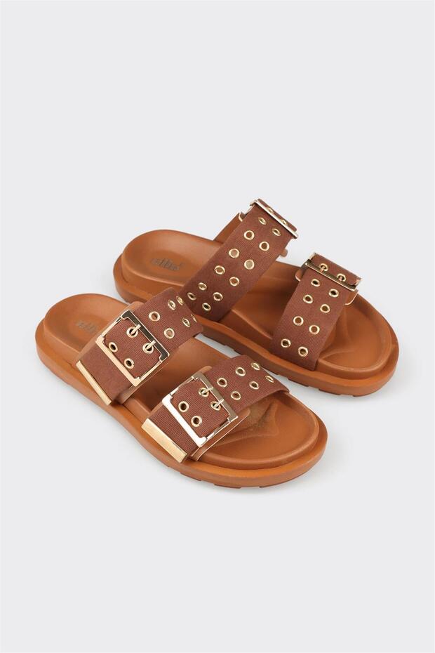 Taba Kadın Düz Terlik - 2