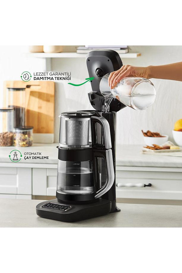 Çaysever Robotea Pro Connect 4 in 1 Konuşan Otomatik Cam Çay Mama ve Filtre Kahve Makinesi Wİ-Fİ - 6
