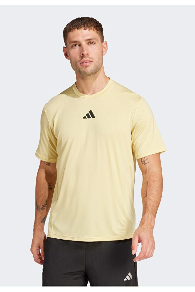 JI8188-E adidas D4T Int. Tee Erkek T-Shirt Sarı - 8