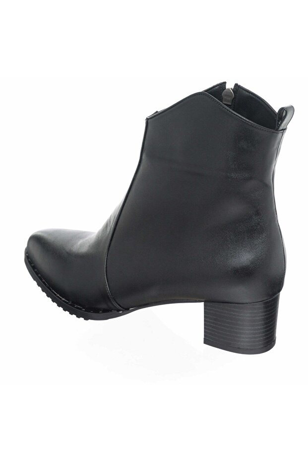 Kadın Siyah Deri Bot - 2