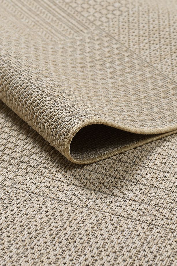 Hasır Bej Kahve Jüt Dokuma Ince Halı Sisal Salon Mutfak Oturma Odası Dış Mekan Halısı Kilim - 3