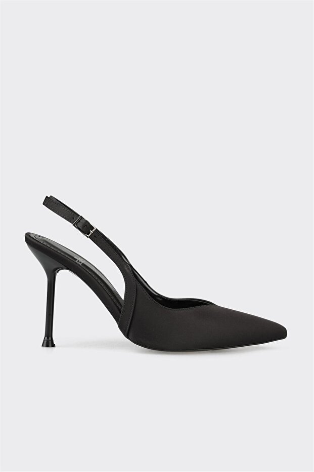 Schwarze Damenschuhe mit Absatz - 1