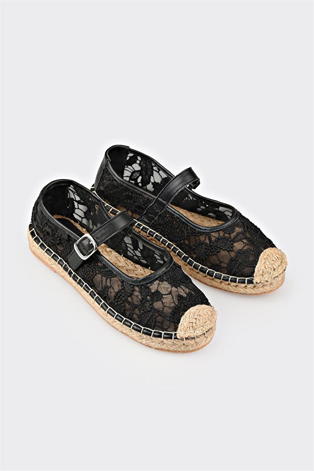 Siyah Kadın Espadril - 2