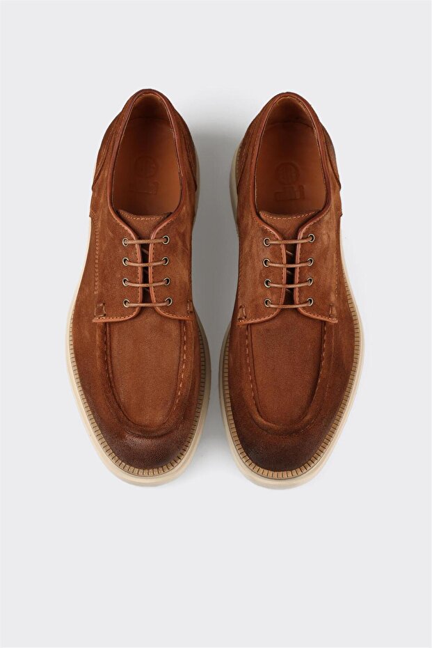 Taba Deri Erkek Günlük Ayakkabı - 4