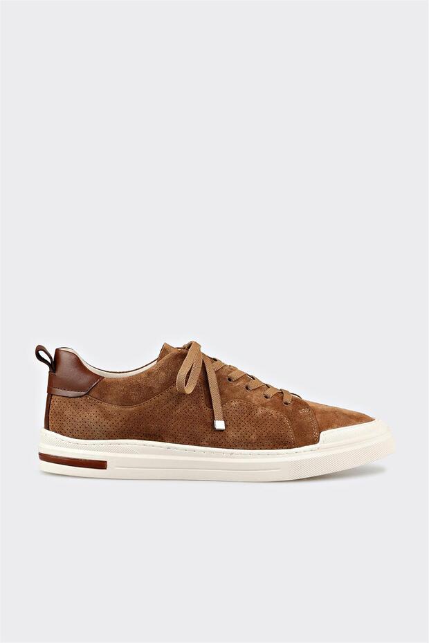 Tan Leather Men's Sports Shoes