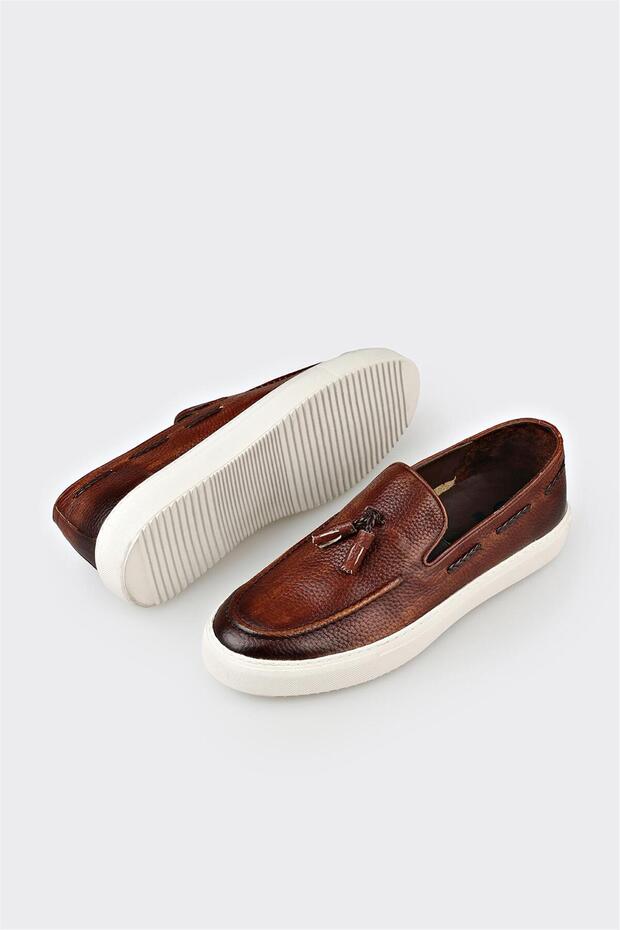 Taba Deri Erkek Loafer - 3