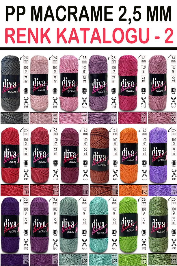 Diva Line Diva Makrome Ipi Kalın (no:4) 193 Haki - 3