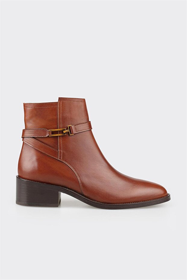 Taba Deri Kadın Klasik Bot - 1