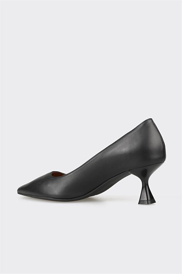 Siyah Deri Kadın Stiletto - 3